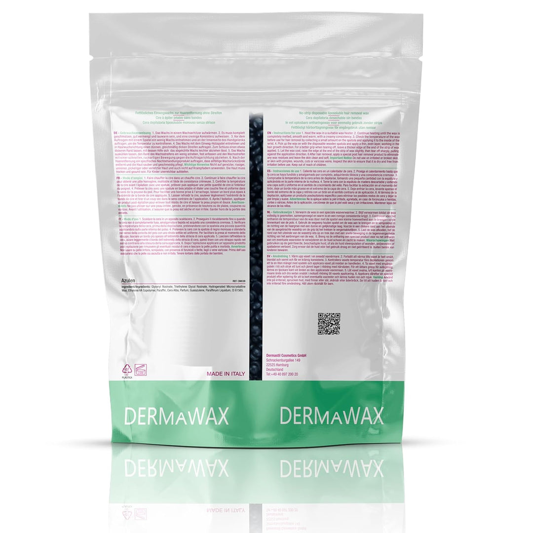 Dermawax 1 kg Azulen Waxing Perlen- Professionelle Heisswachs Wachsperlen zur Haarentfernung- Anwend