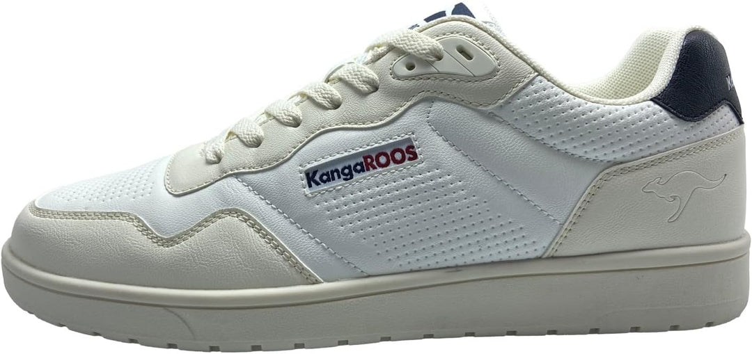 KangaROOS Unisex K-slam One Sneaker 36 EU White Cool Beige, 36 EU White Cool Beige