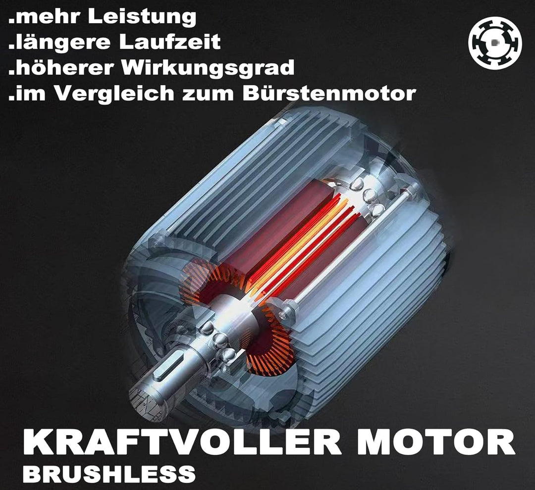 Rasentrimmer Mit Akku Motorsense Mit 2 x 2500mAh Batterie,4 x Metallklinge & 6 x Kunststoffklingen k