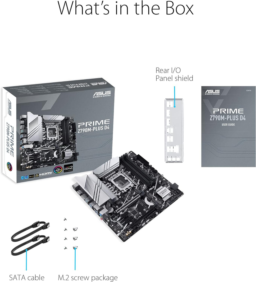 ASUS Prime Z790M-PLUS D4 Gaming Mainboard Sockel Intel LGA1700 (micro ATX, PCIe 5.0, DDR4 Speicher, 