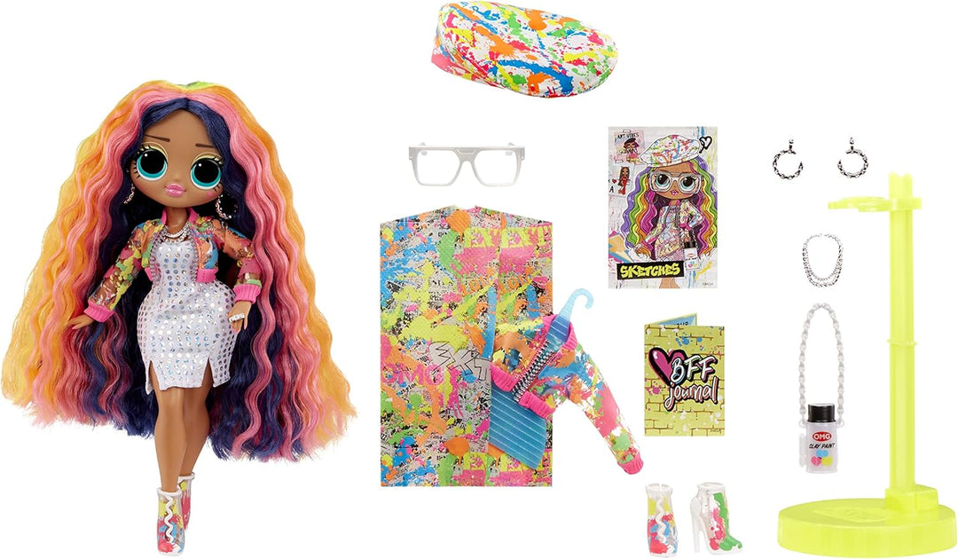 L.O.L. Surprise! 581857EUC LOL OMG Sketches mit 20 Überraschungen-Modepuppe, Outfits, Accessoires un
