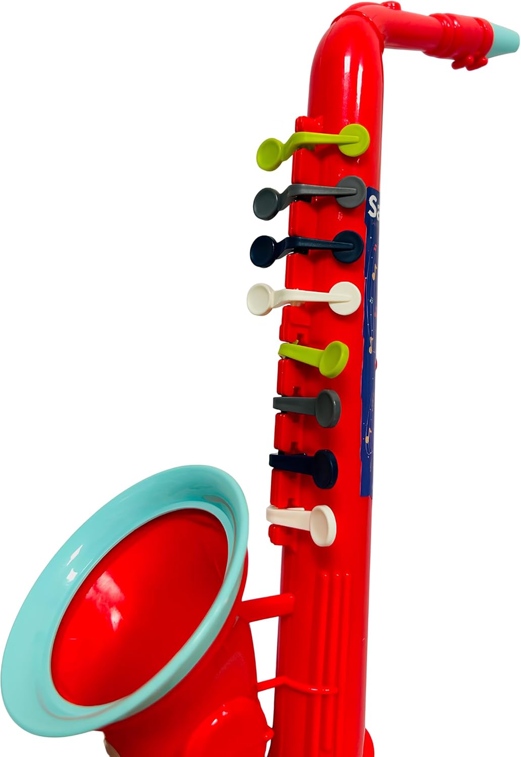Trompete Spielzeug für Kinder 35 cm mit 4 Tasten Trompete Kunststoff Saxophon Spielzeug Saxophon 35