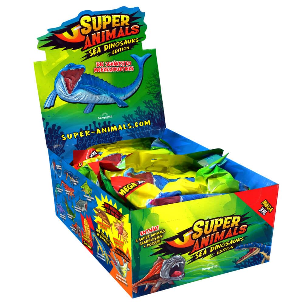 Generisch DeAgostini Super Animals Figur - Sea Dinosaurs Edition - Sammelfigur Sea Dino - 1 Display