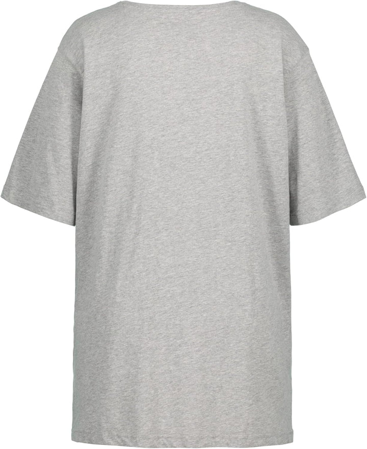 Ulla Popken Damen Basic-v-Shirt T 62-64 Hellgrau Mélange, 62-64 Hellgrau Mélange