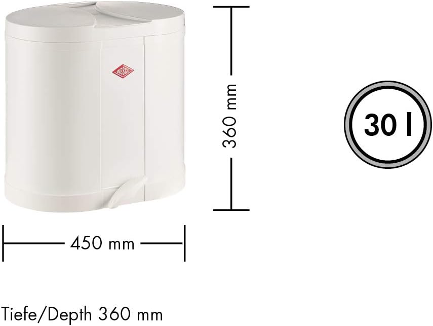 Wesco, Metall, Öko-Sammler 170 - 2 x 15 Liter warm grey, Warm Grey