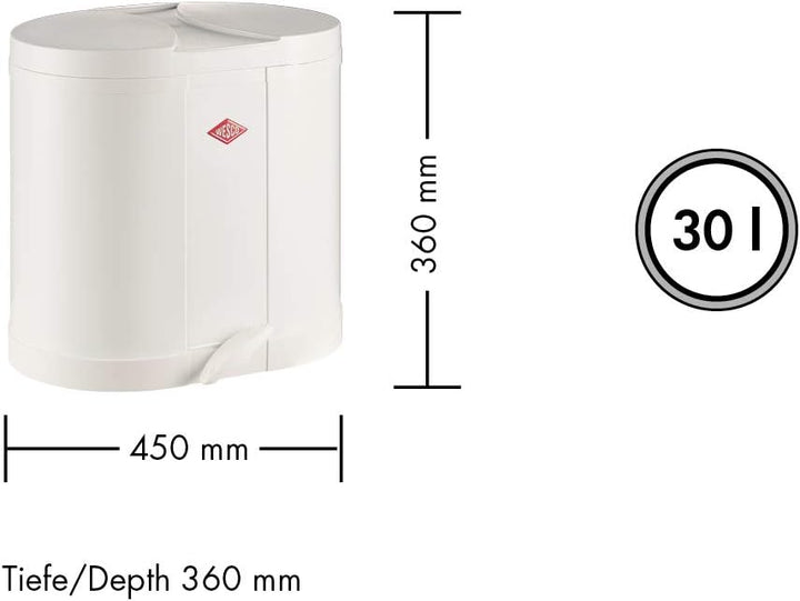 Wesco, Metall, Öko-Sammler 170 - 2 x 15 Liter warm grey, Warm Grey