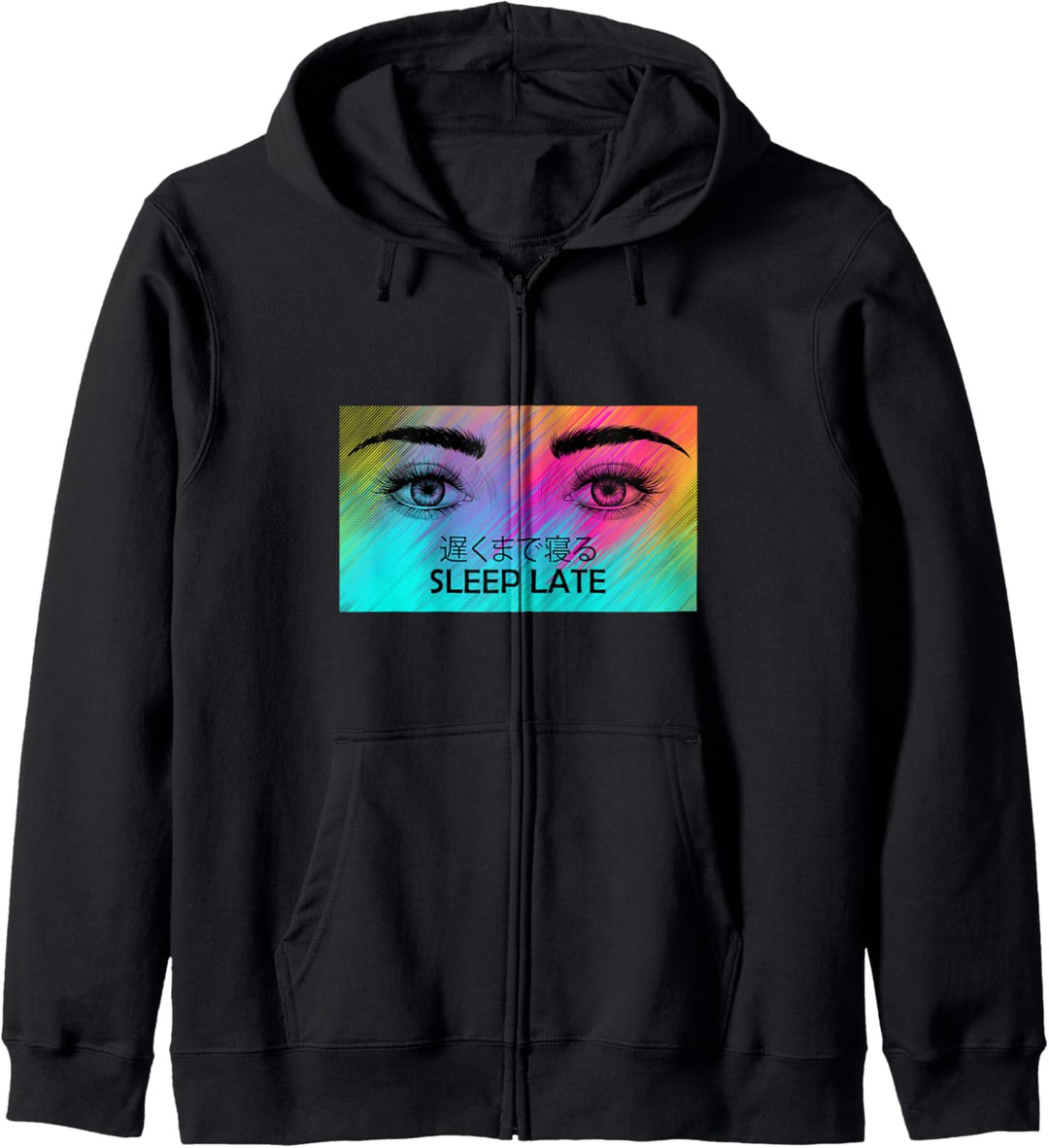 Schlafen Sie spätes japanisches Vaporwave Anime Geschenk Kapuzenjacke
