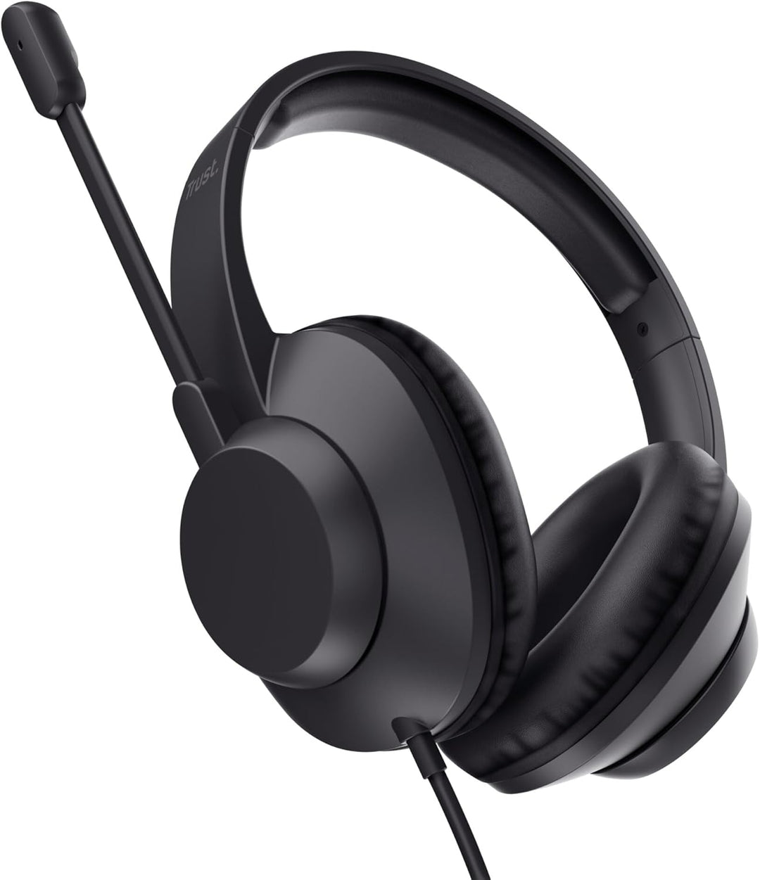 Trust Ayda Max PC Headset mit Mikrofon Over-Ear 3.5mm, Kopfhörer mit Kabel 1,80 m, Verstellbarer Kop