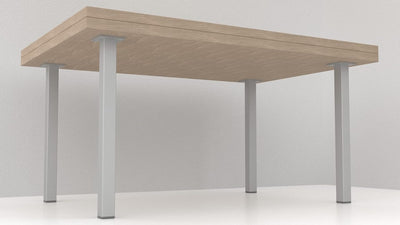 ALUSFERA Möbelfüsse Eckig Tischbeine 30 x 30 mm Möbelfüsse Metall Tischbeine 4 Stück Aluminium Schra