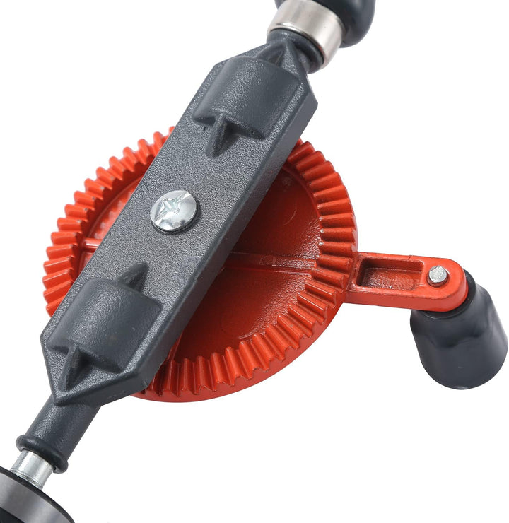 KATSU Handbohrmaschine, 10mm 3/8 Zoll Kapazität Präzisionsfutter Doppelritzel Manuelle Bohrmaschine