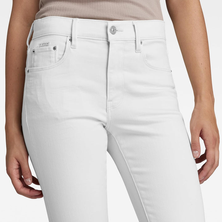 G-STAR RAW Damen Jeans 3301 Skinny Ankle Jeans 24W / 30L Weiss (Paper White Gd D05175-c258-g547), 24