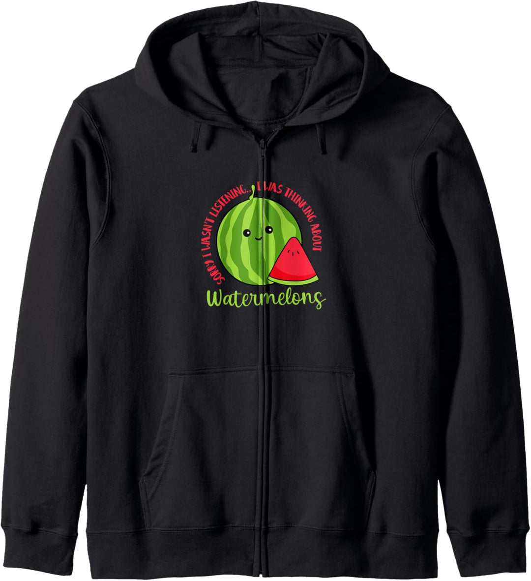Nachdenken über Wassermelonen Tropische Frucht Melone Kapuzenjacke