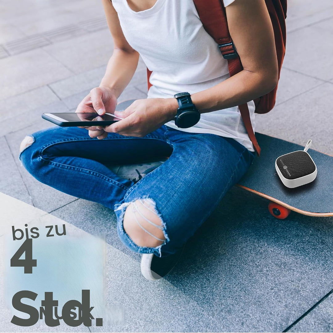 Music Sound - MINI - Bluetooth-Lautsprecher - 3-Watt-Leistung - 4 Stunden Spielzeit - Kompakt und tr