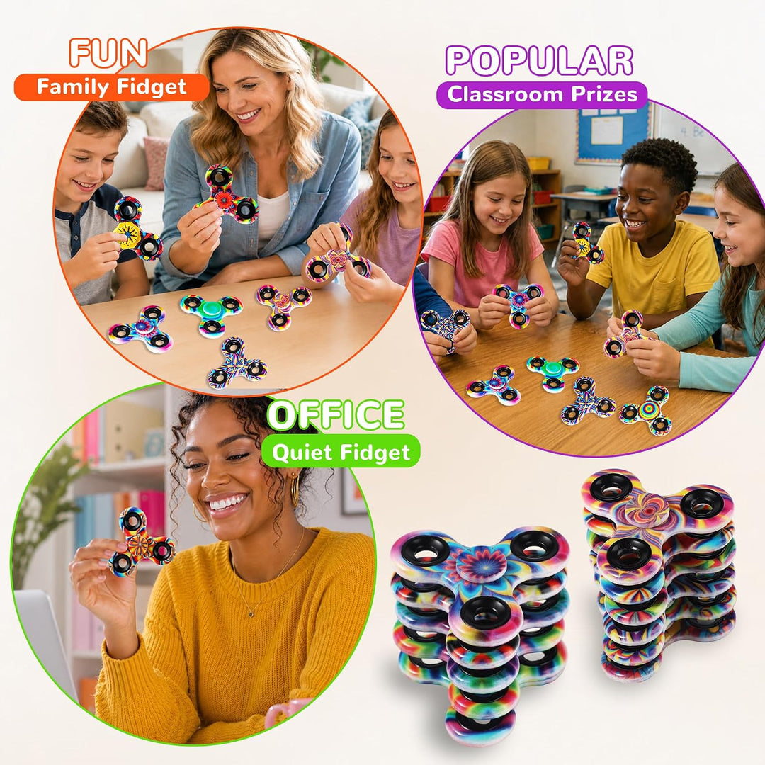 SCIONE 12er Pack Fidget Spinner, Mitgebsel Kindergeburtstag, High-Speed Fingerkreisel Sensory Toys f