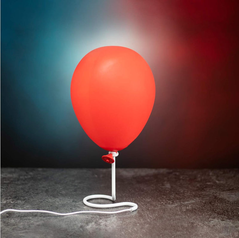 Stephen King Es Tischlampe Luftballon aus Kunststoff, leuchtet in rot.