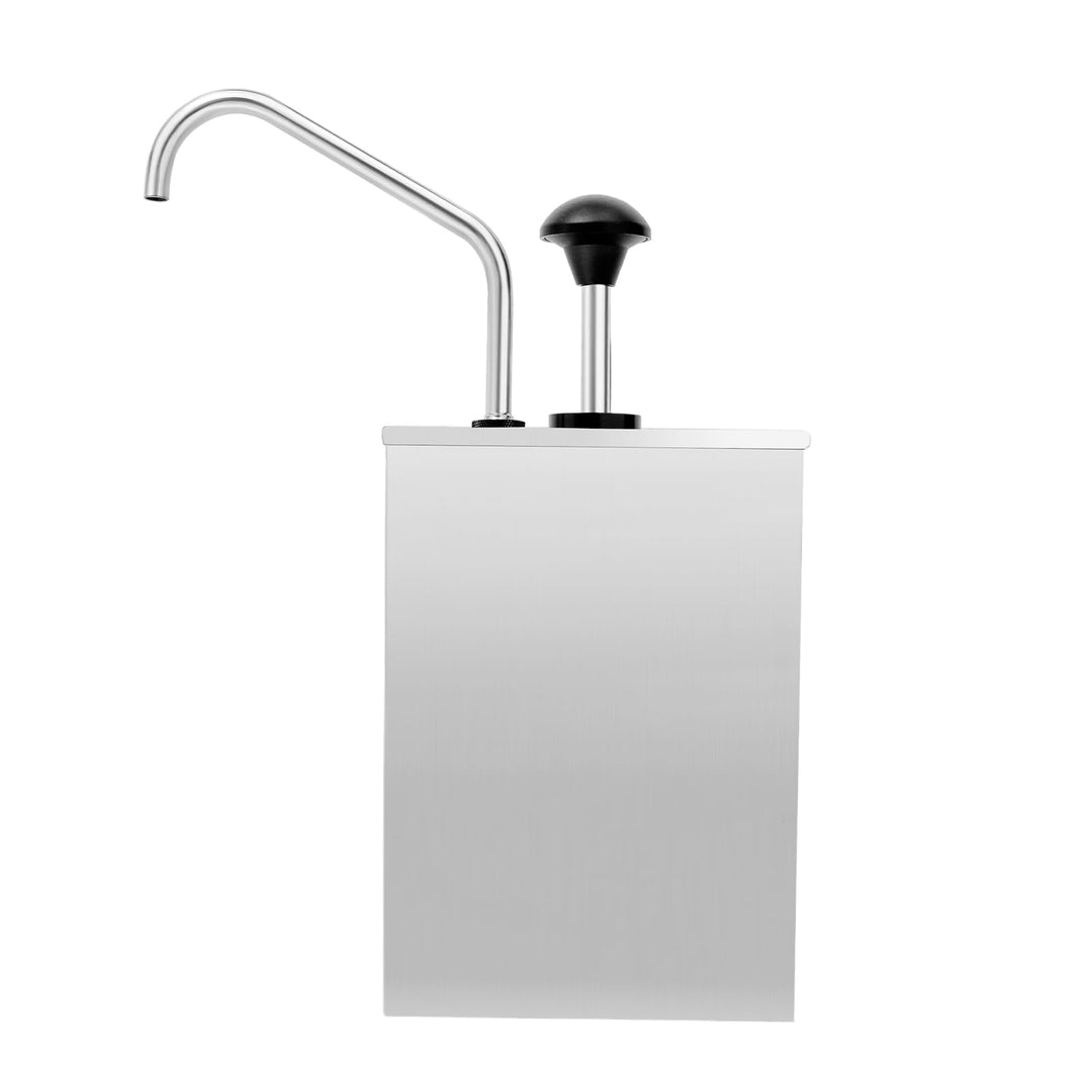 Sossenpumpenspender Pump Sossenspender Edelstahl Dispenser Saucenspender Senf Ketchup Spender (4L)