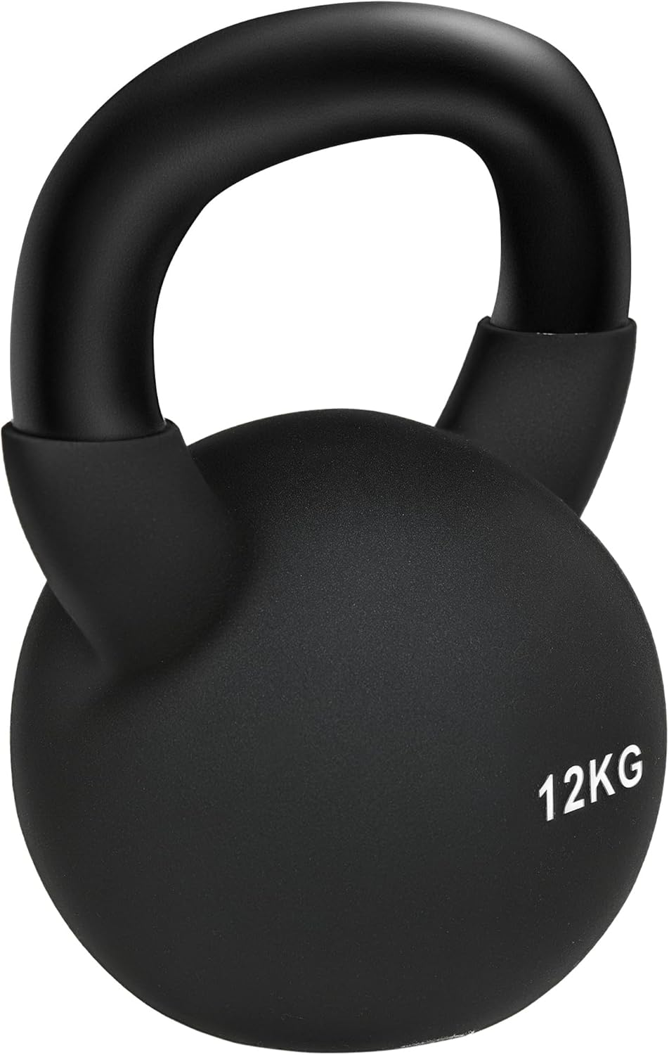 HOMCOM Kettlebell Kugelhantel aus Gusseisen mit Neoprenbeschichtung Bodenschonende Schwunghantel Gew