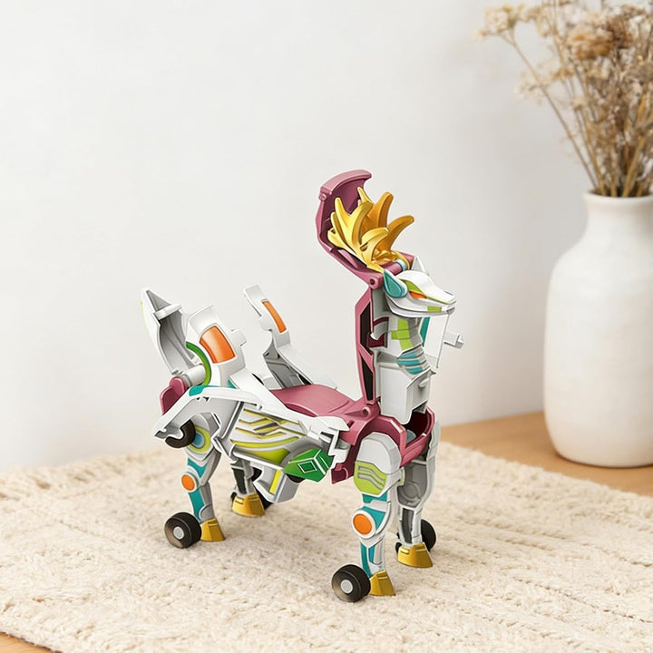 Transformatives Spielzeug | Transformatives Mechanisches Antistress-Spiel,Figur Fahrzeug mit Dinosau
