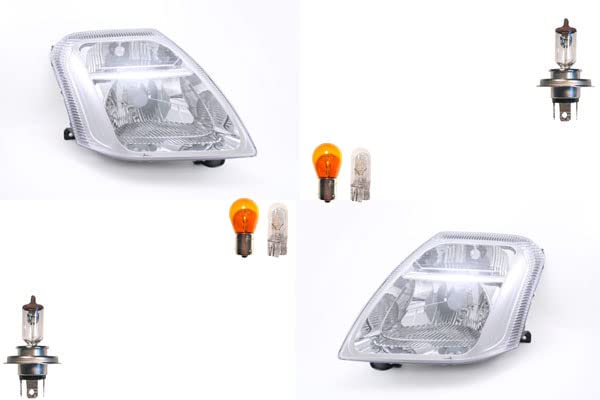 Johns, passend für Citroen C2 Scheinwerfer 09/03- mit Leuchtmitteln Set links & rechts