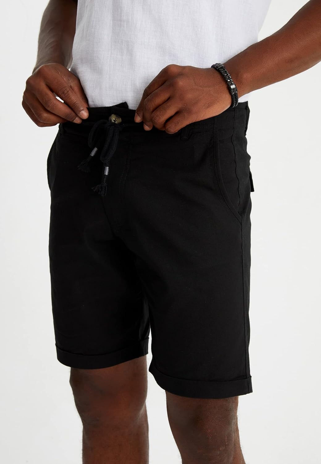 Leif Nelson kurze Hose Herren Bermuda Leinen Shorts Leinenhose Stoffhose Leinenshorts Männer Sommerh