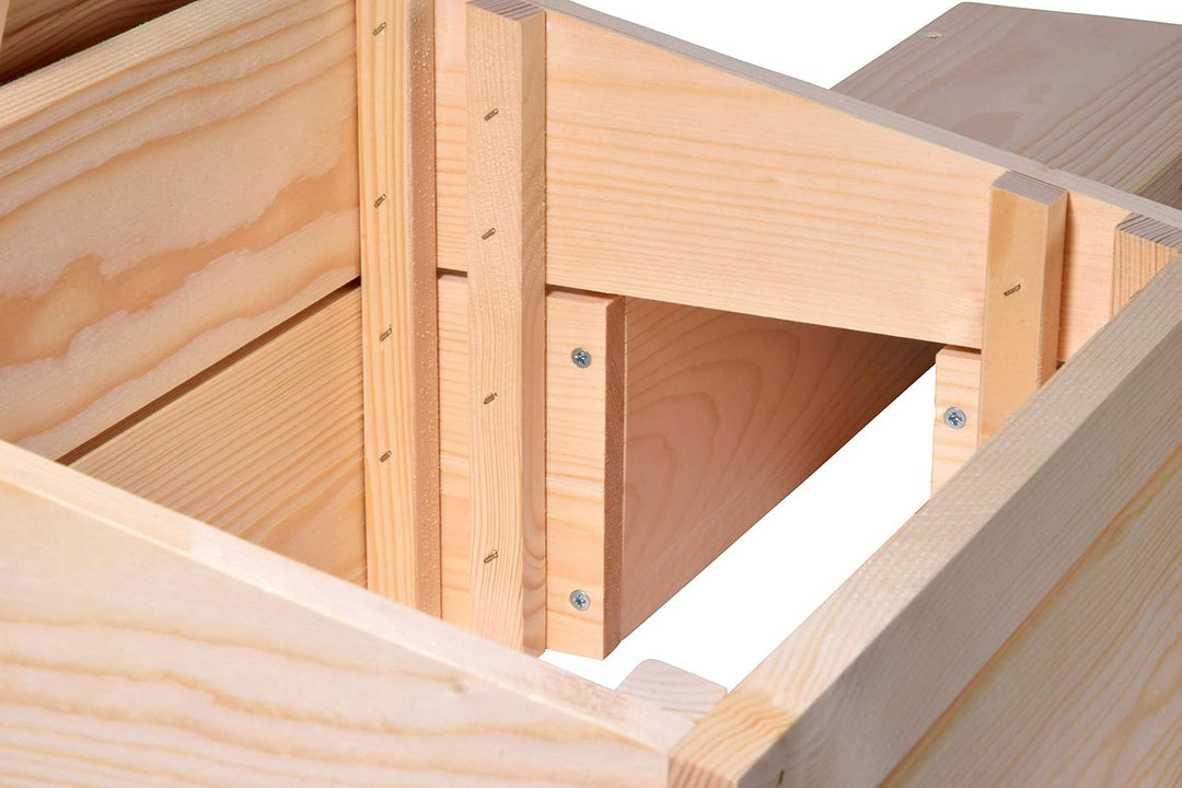 dobar® 22227FSCe Igelhaus Bitumendach Bausatz - Igelschafhaus extra Langer Eingang - Igelhöhle Massi