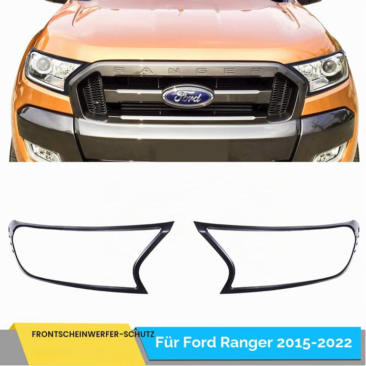 JHCHAN Scheinwerferabdeckung Frontlampe Schutzabdeckung für Ford Ranger T7 T8 2015-2022 Wildtrak XL
