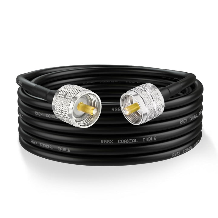 Superbat PL259 Kabel 600cm, RG8X Koaxialkabel mit geringem Verlust und PL-259 UHF Stecker für UHF Du