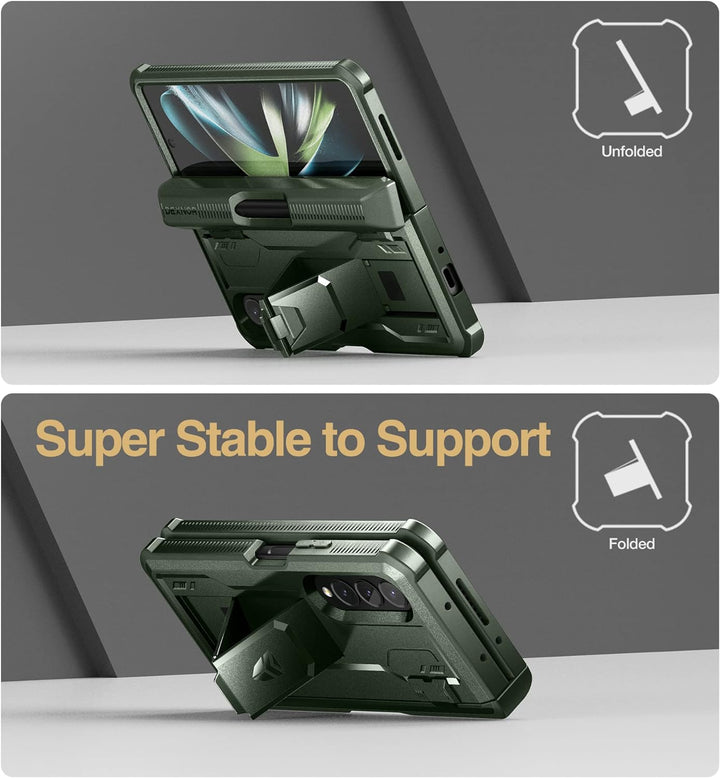 Dexnor für Samsung Galaxy Z Fold 4 5G (2021) Hülle, Ganzkörper Dual Layer Rugged Case mit integriert