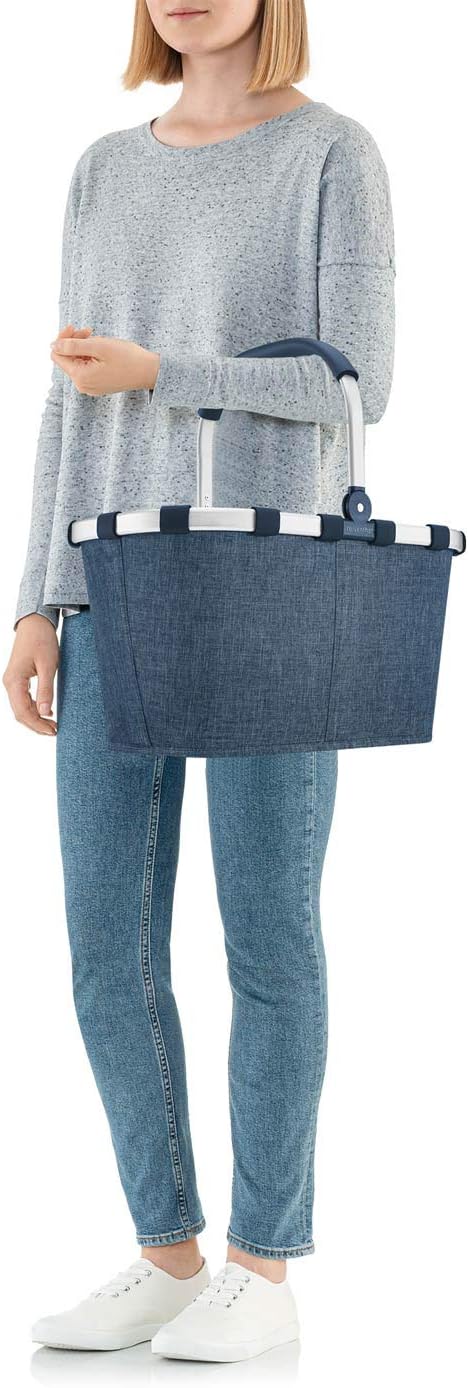 reisenthel carrybag in Twist Blau - Stabiler Einkaufskorb mit viel Stauraum und praktischer Innentas