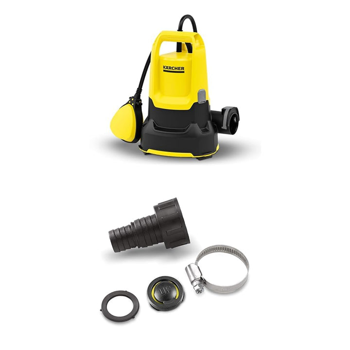 Kärcher SP 9.000 Flat flachsaugende Tauchpumpe, Fördermenge: 9.000 l/h &amp; 6.997-359.0 Anschluss (geei