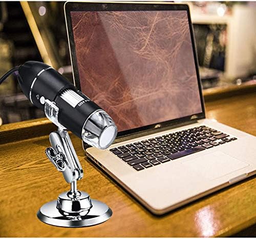 Meichoon Digitales Mikroskop, 3-in-1 USB Schnittstelle,1600 x Kamera,mit Flexiblem Ständer,Kompatibe