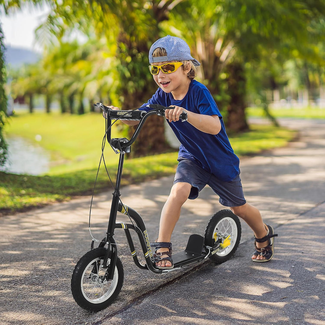 HOMCOM Kinderroller ab 5 Jahre Scooter Kinderscooter Tretroller Cityroller Kinder Roller Kickboard m