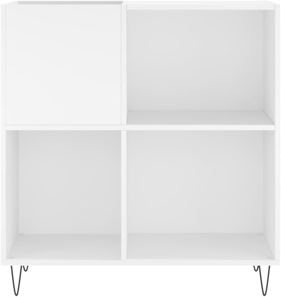 vidaXL Plattenschrank Weiss 84,5x38x89 cm Holzwerkstoff, Weiss