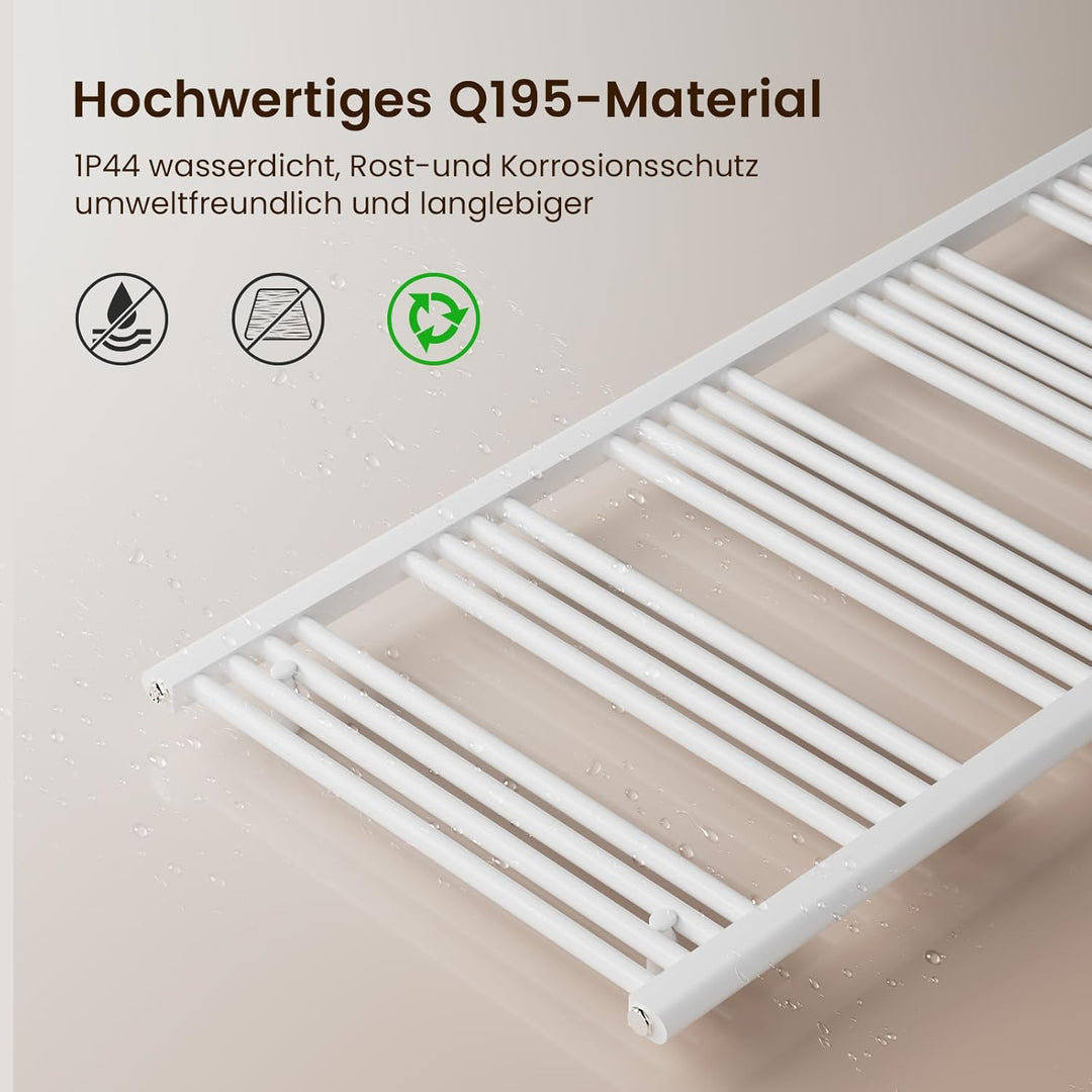 Heilmetz Badheizkörper Weiss Handtuchtrockner Heizung 700 x 400 mm Bad Heizkörper Handtuchheizkörper