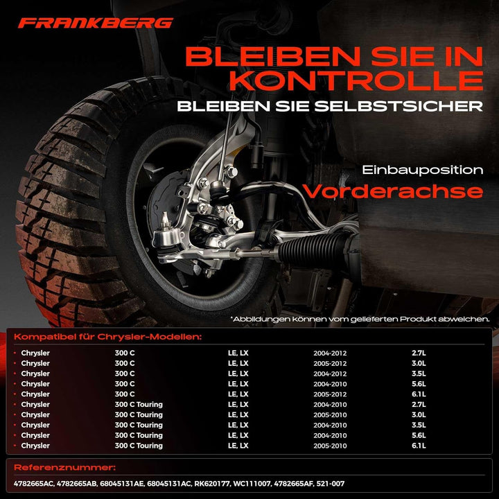 Frankberg Querlenker Vorne Links Oben Kompatibel mit 300 C LE LX 2.7L-6.1L 2004-2012 300 C Touring L