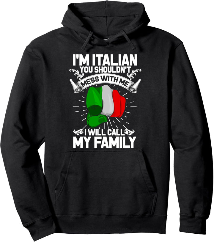 Italien Tshirt mit Italienische Flagge Italia Italy Damen Pullover Hoodie
