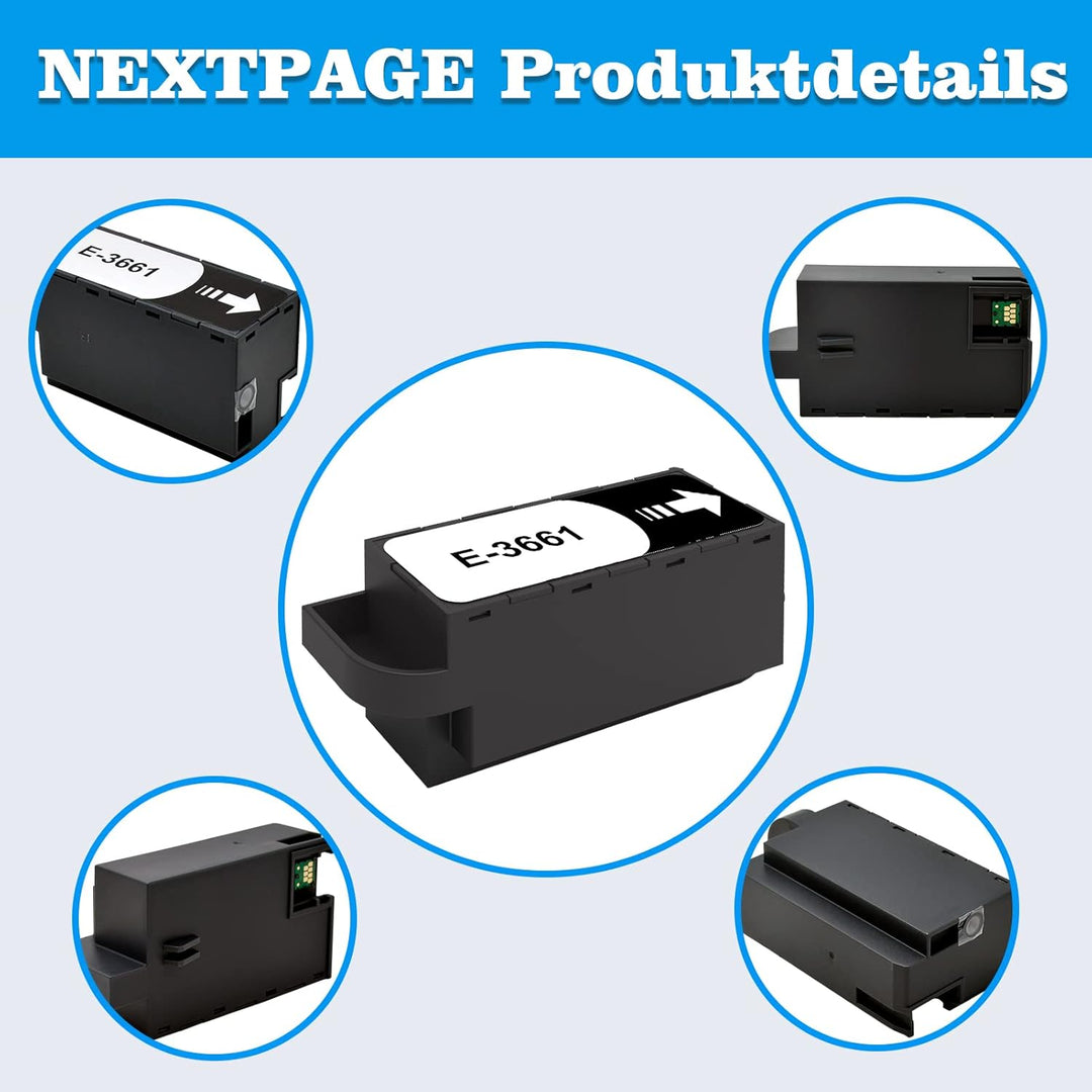 Nextpage T3661 Wartungsbox C13T366100 Kompatibel für Epson Xp 6000 XP-8500 XP-8505 XP-8600 XP‑8605 X