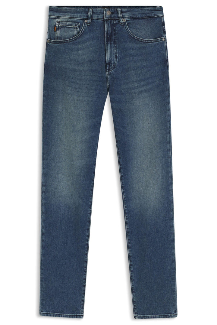 BOSS Herren Re.Maine BC-C Schwarze Maine Regular-Fit Jeans aus bequemem Stretch-Denim 29W / 34L Medi