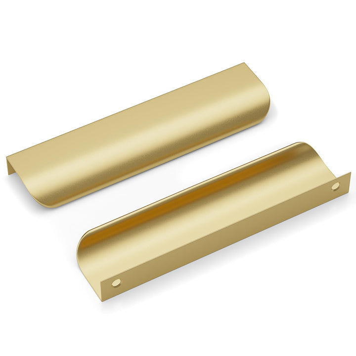 goldenwarm 15 Stück Profilgriff 128mm Türgriff Profilgriff Küchengriffe Aluminium Geschwungener Schu