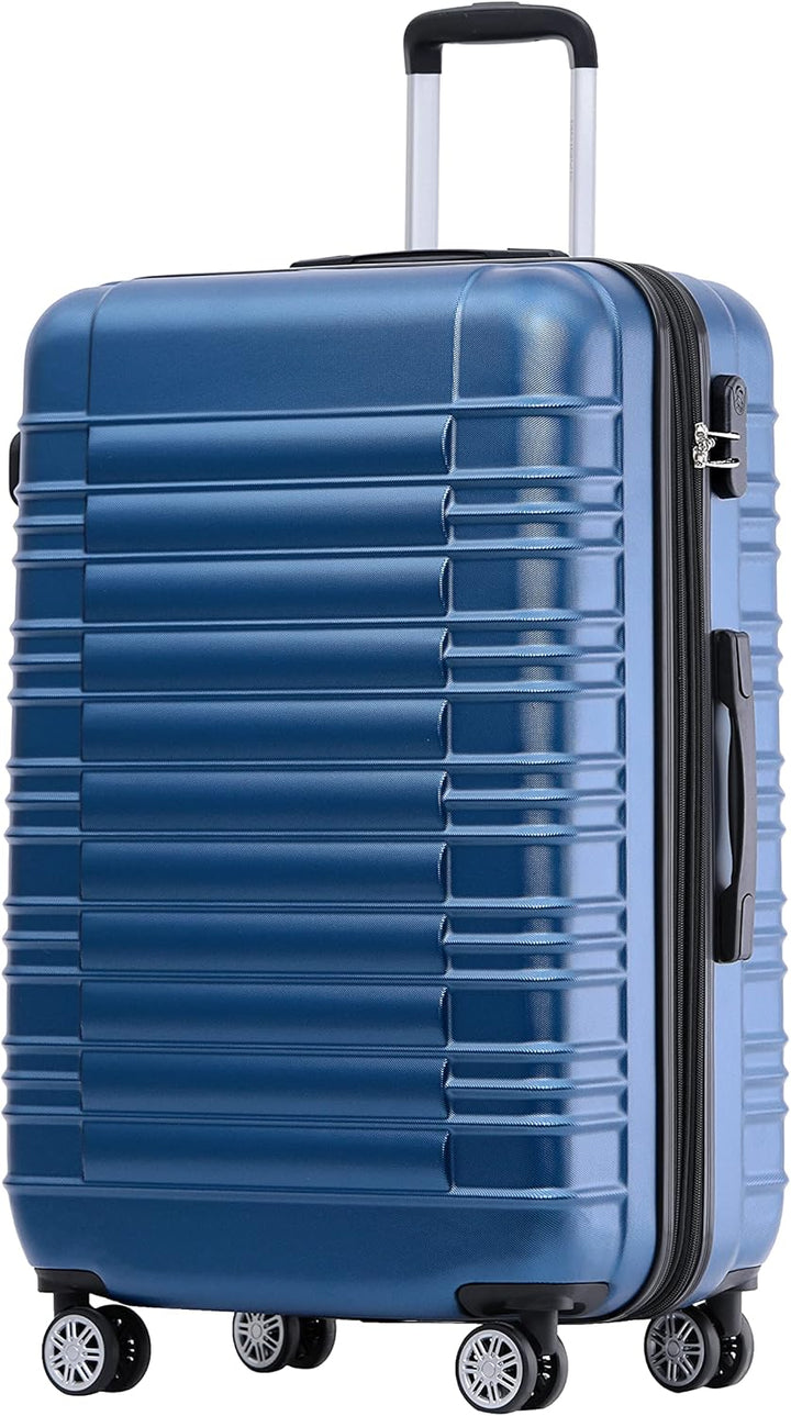 BEIBYE 2088 Zwillingsrollen Reisekoffer Koffer Trolleys Hartschale M-L-XL-Set in 13 Farben (Blau, L)