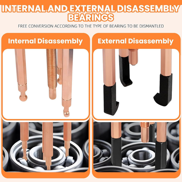 55-IN-1 Lagerabzieher Set, Universal Innenlager Abzieher, Radlager Werkzeug, Inneres äusseres Lagert