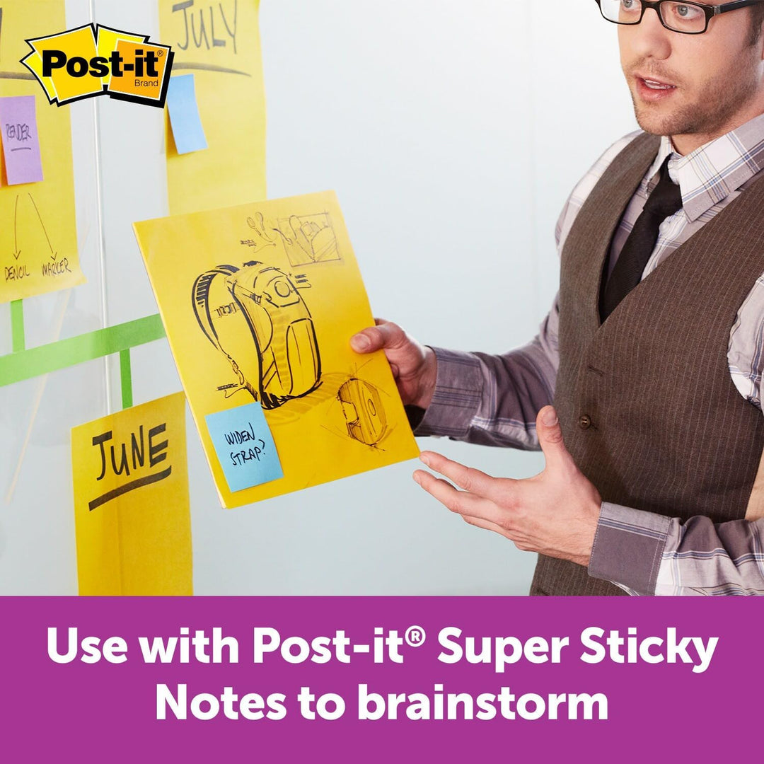 Post-it Super Sticky Big Notes, 11 In x 11 in, Sticky Notes, 30 Sheets Per Pad, 1 Pad (BN11O), Neon