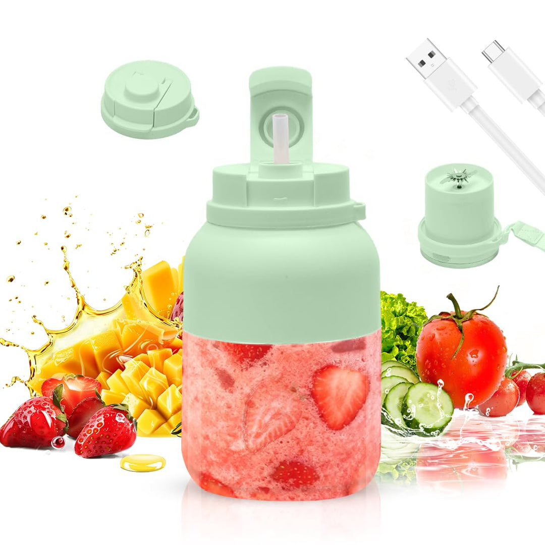 Tragbarer Mixer, 1300 ml Fresh Juice Mixer Flasche, Smoothie Maker to Go, Blender Bottle mit Auslauf