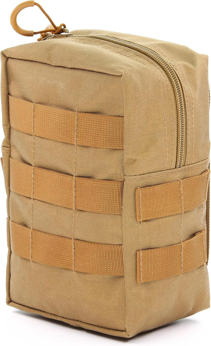 Zentauron Reissverschlusstasche Medium mit MOLLE-System I BW-Tasche, Rucksack Zusatztasche aus Cordu
