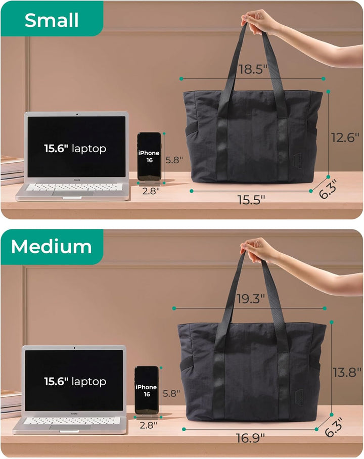 BAGSMART Damen-Einkaufstasche, grosse Umhängetasche, Henkel, Handtasche mit Yogamatten-Schnalle für