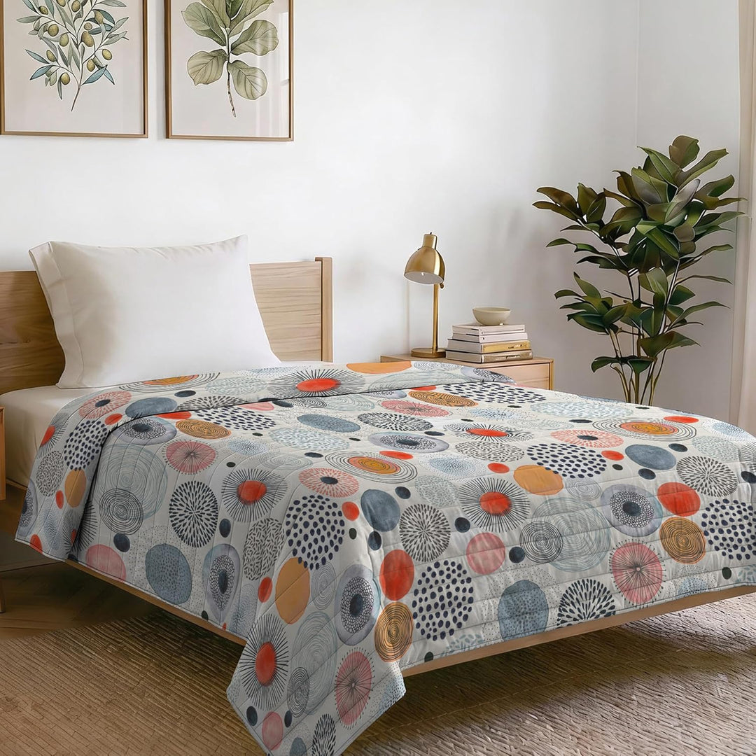 Fantasy Estivo Doubleface Sommersteppdecke, 170x270cm, Acquerello, Microfiber, Einzeln Acquerello Ei