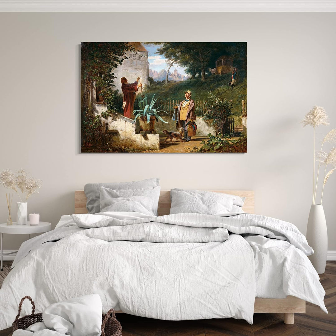 Printed Paintings Leinwand (80x60cm): Carl Spitzweg - Jugendfreunde 80x60 cm, 80x60 cm