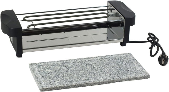 Kela 66663 Raclette/Heisser Stein Ceneri für 8 Personen, schwarz