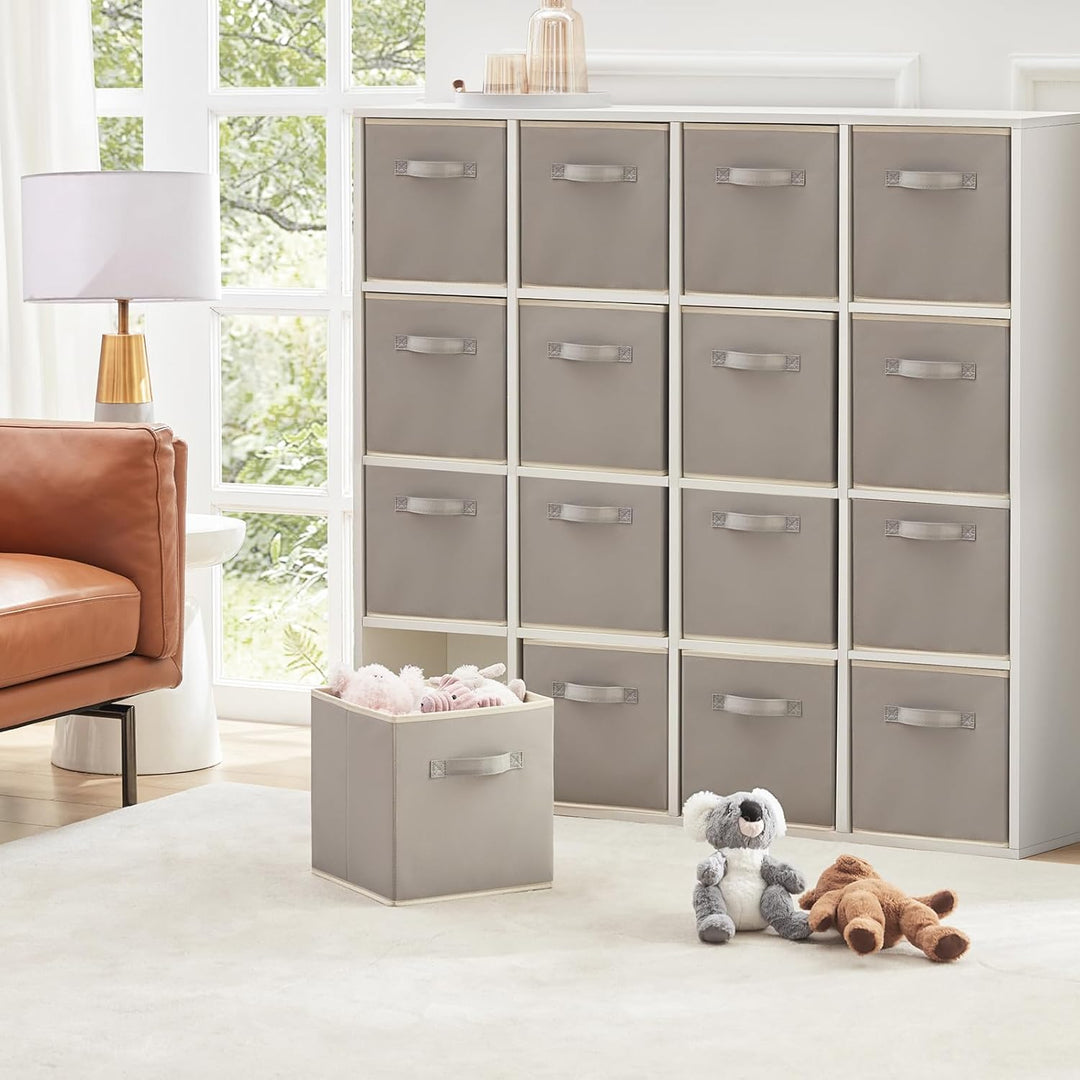 Lifewit 6 Stück 18L Faltbare Aufbewahrungswürfel, Mittel dekorative Aufbewahrungsboxen aus Stoff mit