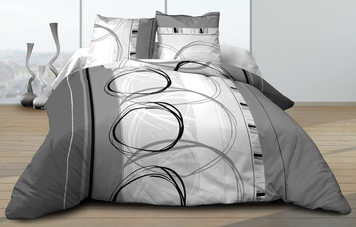 Le linge de Jules Doppelbett, Baumwolle, grau Doppelbett Grau, Doppelbett Grau